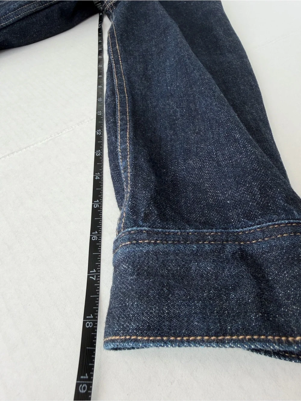 J.Crew Men’s Denim Trucker Jacket M Dark Indigo Rugged Classic Rigid Cotton